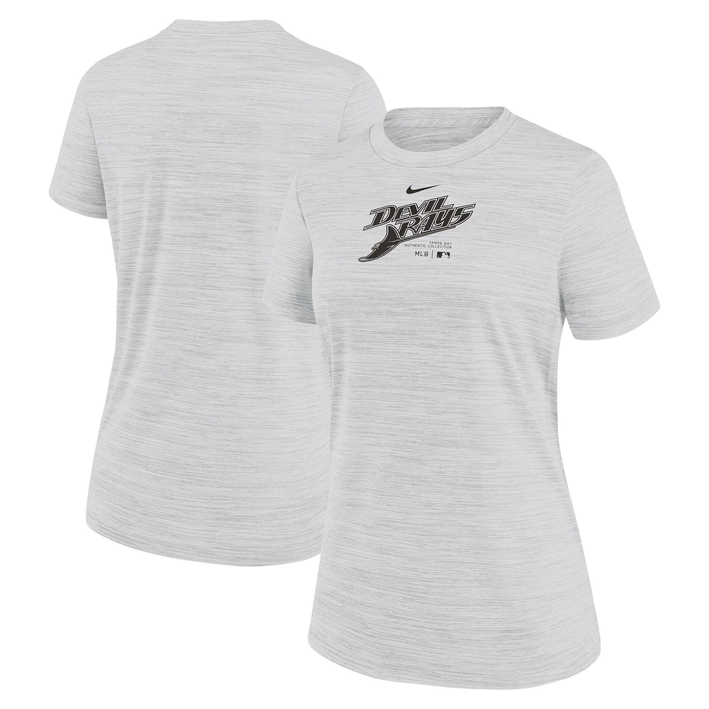 Women's Nike White Tampa Bay Rays Authentic Collection Velocity Performance T-Shirt