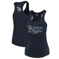 Women's Soft as a Grape Navy Tampa Bay Rays Plus Swing for the Fences Racerback Tank Top