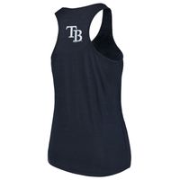 Women's Soft as a Grape Navy Tampa Bay Rays Plus Swing for the Fences Racerback Tank Top