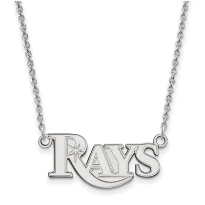 Tampa Bay Rays Women's Small Logo Sterling Silver Pendant Necklace