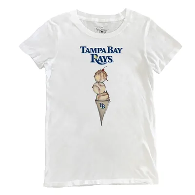 Profile Women's White, Navy Tampa Bay Rays Plus Colorblock T-shirt