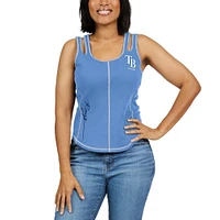 Women's WEAR by Erin Andrews Light Blue Tampa Bay Rays Contrast Stitch Tank Top