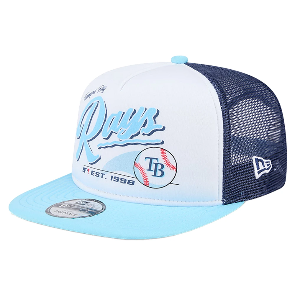 Youth New Era  White Tampa Bay Rays Retro 9FIFTY Snapback Hat