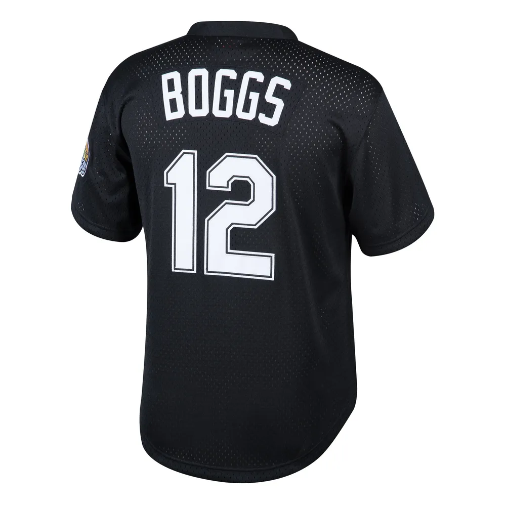 Wade Boggs Tampa Bay Rays Mitchell Ness Youth Cooperstown Collection Mesh  Batting Practice Jersey Black