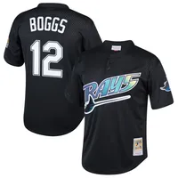 Mitchell & Ness Youth Mitchell & Ness Wade Boggs Black Tampa Bay Rays  Cooperstown Collection Mesh Batting Practice Jersey