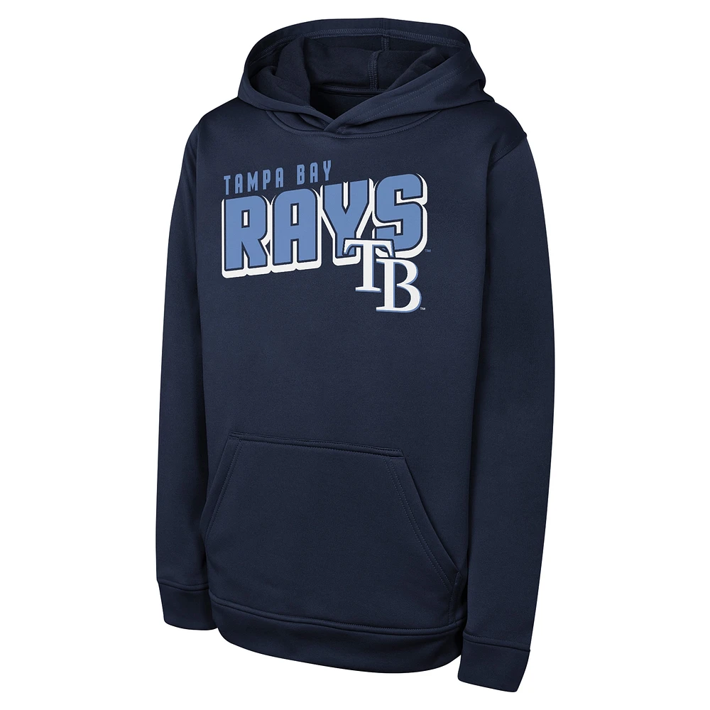 Sweat à capuche Cyber ​​Punk bleu marine pour jeunes des Tampa Bay Rays