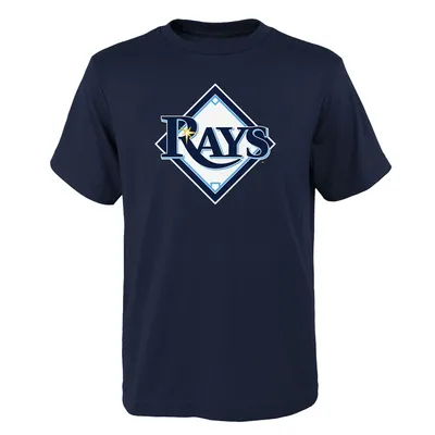 Tampa Bay Rays Youth Logo Primary Team T-Shirt - Navy