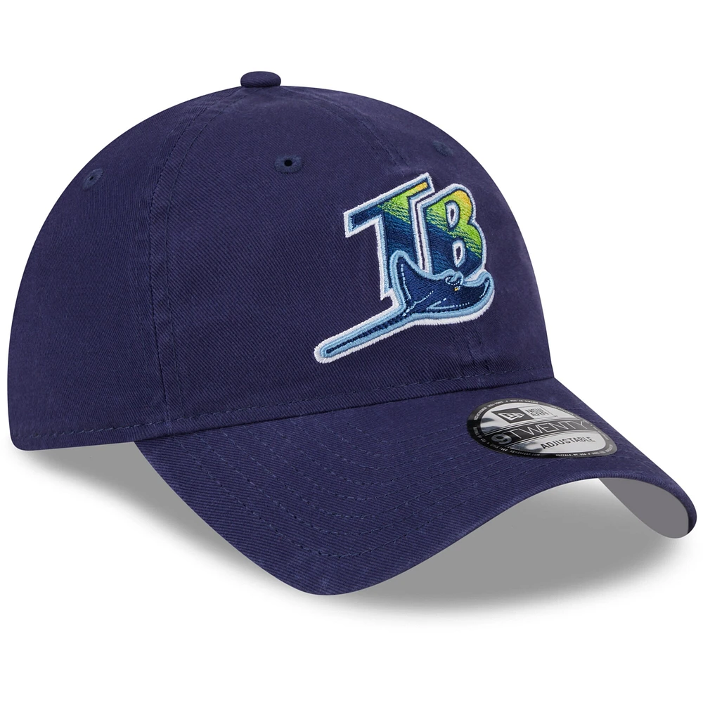 Youth New Era  Navy Tampa Bay Rays 2025 Batting Practice 9TWENTY Adjustable Hat