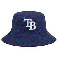 Bob bob New Era bleu marine Tampa Bay Rays 2025 à imprimé intégral pour l'entraînement de printemps