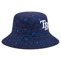 Bob bob New Era bleu marine Tampa Bay Rays 2025 à imprimé intégral pour l'entraînement de printemps