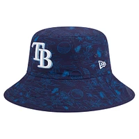Bob bob New Era bleu marine Tampa Bay Rays 2025 à imprimé intégral pour l'entraînement de printemps