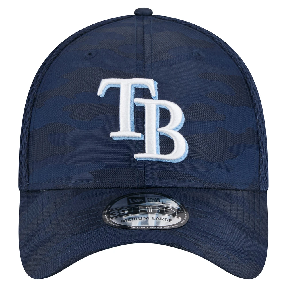 Youth New Era Navy Tampa Bay Rays Camo 39THIRTY Flex Hat