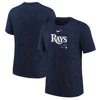 T-shirt Nike bleu marine Tampa Bay Rays Authentic Collection Practice Performance pour jeune