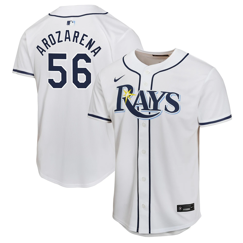 Maillot de joueur match à domicile Nike Randy Arozarena pour jeunes des Rays Tampa Bay, blanc