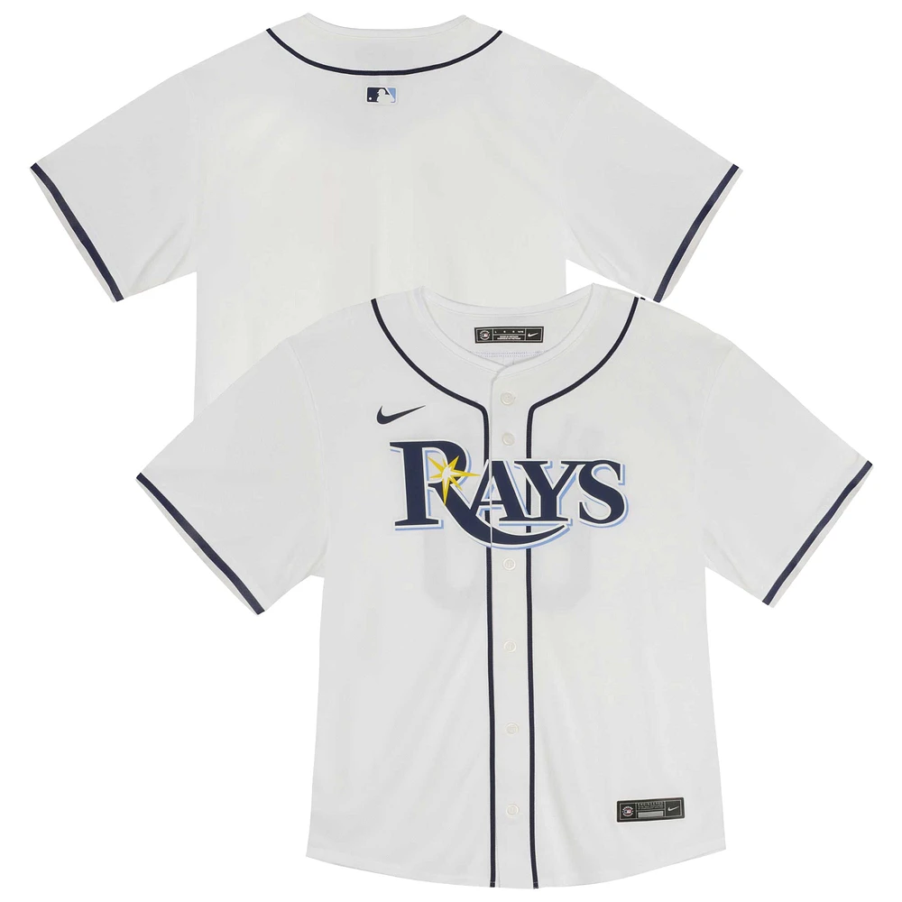 Maillot de match à domicile Nike blanc pour jeunes des Tampa Bay Rays