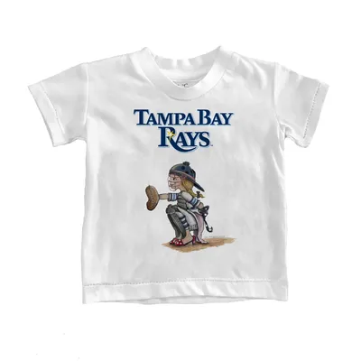 Tiny Turnip Tampa Bay Rays Women's White Unicorn T-Shirt