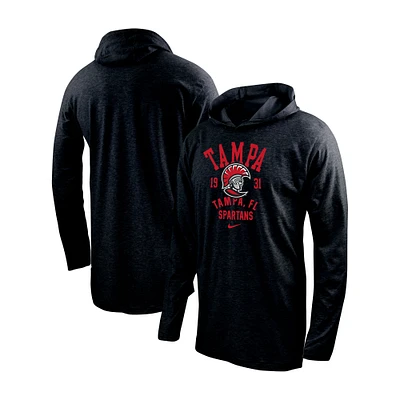 Men's Nike Black Tampa Spartans Performance Long Sleeve Hoodie T-Shirt