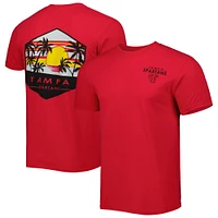 Men's Red University of Tampa Spartans Landscape Shield T-Shirt