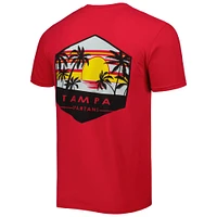 Men's Red University of Tampa Spartans Landscape Shield T-Shirt