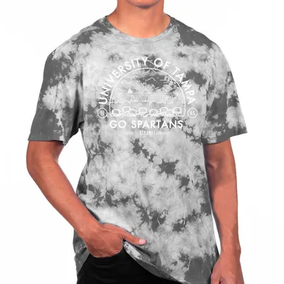 University of Tampa Spartans Uscape Apparel Black Crystal Tie-Dye T-Shirt