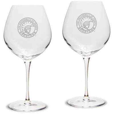 University of Tampa Spartans 22 oz. 2-Piece Luigi Bormioli Titanium Robusto Wine Glass Set