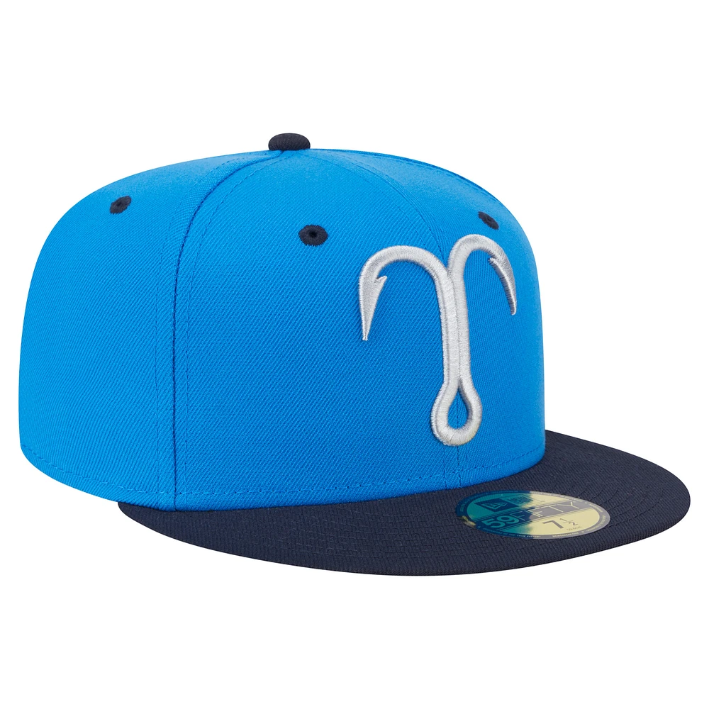 Men's New Era  Blue/Navy Tampa Tarpons Authentic Collection 59FIFTY Fitted Hat