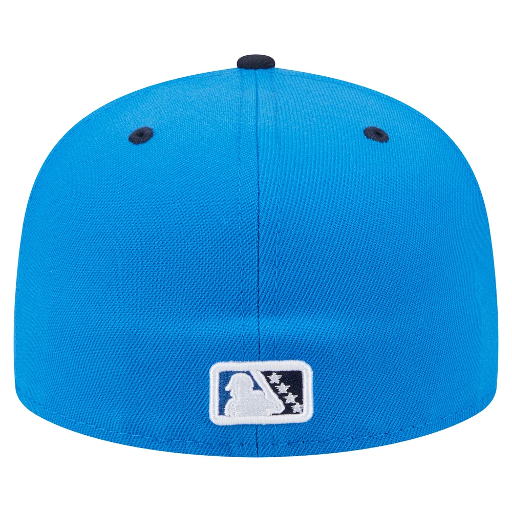 Men's New Era  Blue/Navy Tampa Tarpons Authentic Collection 59FIFTY Fitted Hat