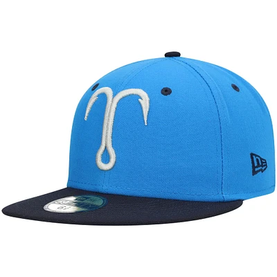 Casquette ajustée New Era Tampa Tarpons Authentic Collection Team Alternate 59FIFTY bleu clair pour homme