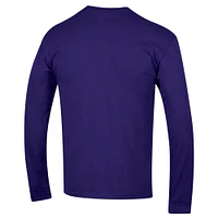 Men's Champion  Purple TCU Horned Frogs Arch Over Logo Long Sleeve T-Shirt