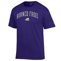 T-shirt violet Champion pour homme avec logo Arch Over des TCU Horned Frogs