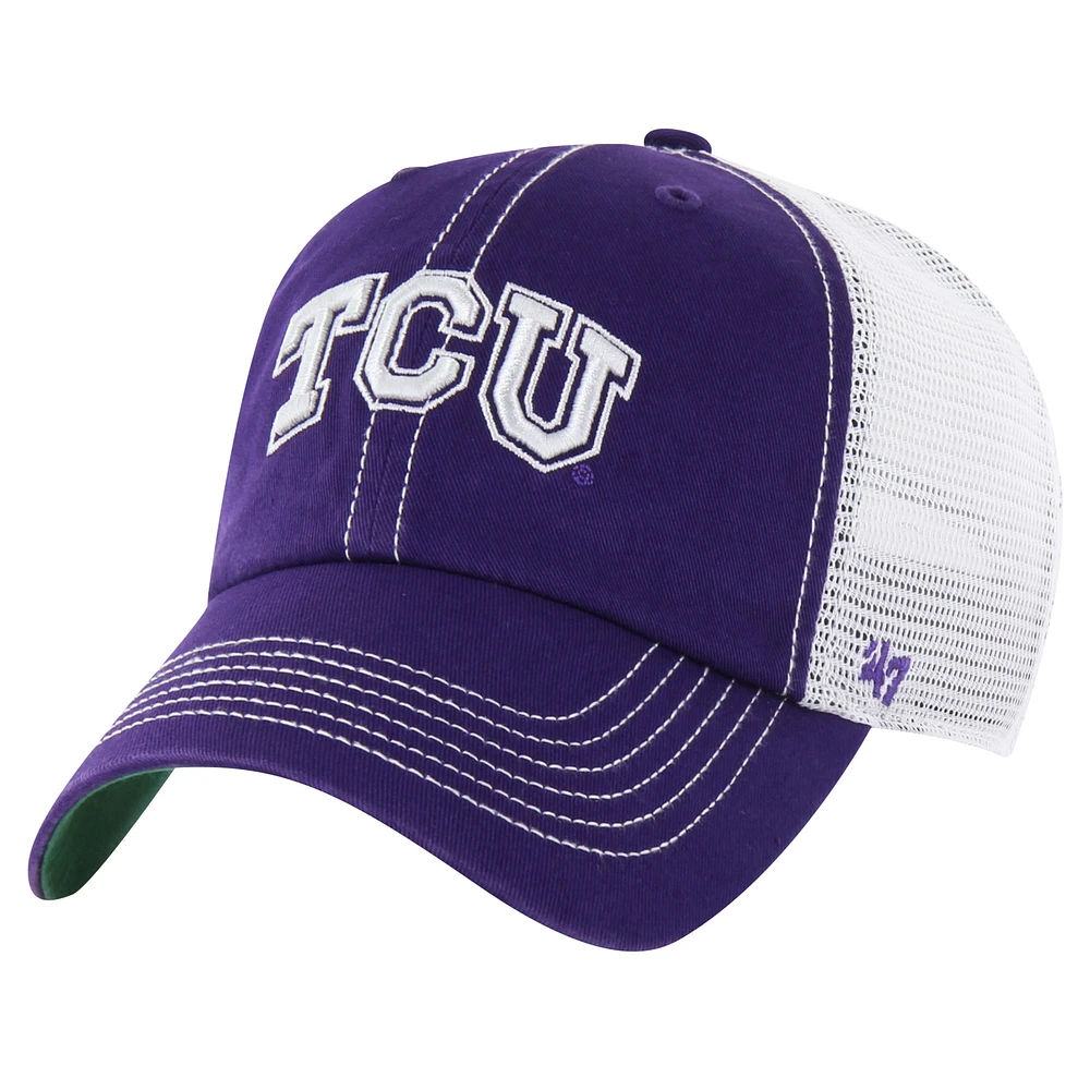 Chapeau réglable '47 Purple TCU Horned Frogs Trawler Clean Up pour hommes