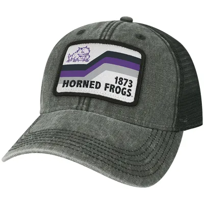 TCU Horned Frogs Sun & Bars Dashboard Trucker Snapback Hat - Black