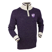 Men's Bruzer Purple TCU Horned Frogs Quarter-Zip Sweater