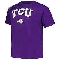 T-shirt Champion Purple TCU Horned Frogs Big & Tall Arch Over Logo pour hommes