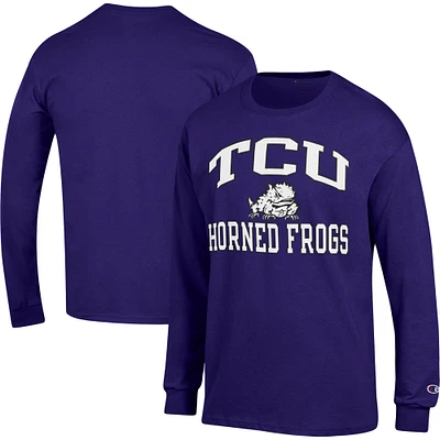 Champion Purple TCU Horned Frogs High Motor T-shirt à manches longues pour homme