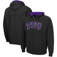 Men's Colosseum TCU Horned Frogs Arch & Logo 3.0 Full-Zip Hoodie