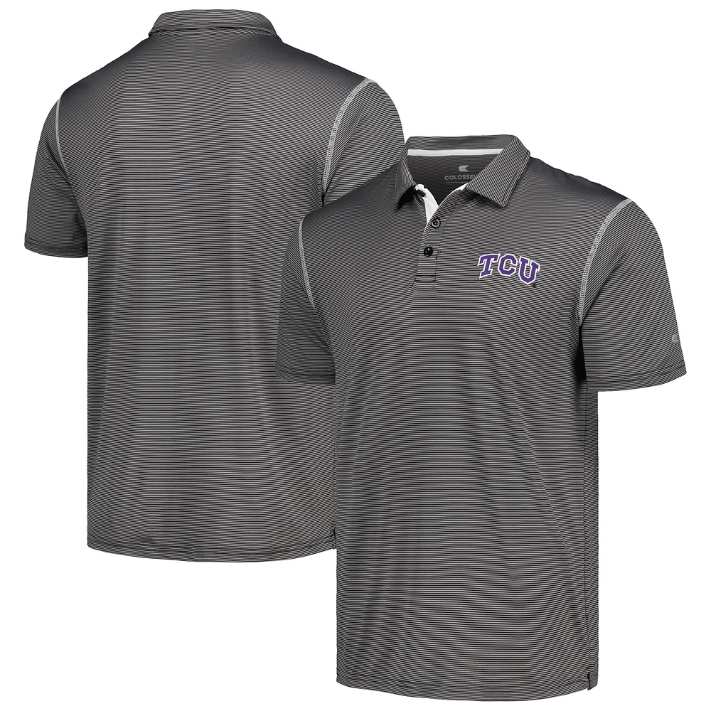 Men's Colosseum  Black TCU Horned Frogs Cameron Polo