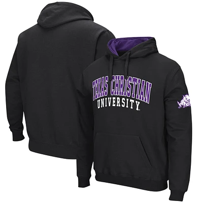 Sweat à capuche double arche Colosseum noir TCU Horned Frogs pour hommes