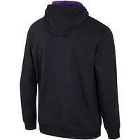 Sweat à capuche demi-zip Colosseum noir TCU Horned Frogs pour hommes