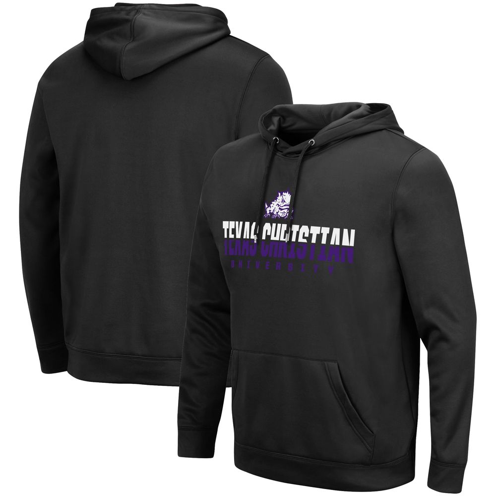 Men's Colosseum Black TCU Horned Frogs Lantern Pullover Hoodie