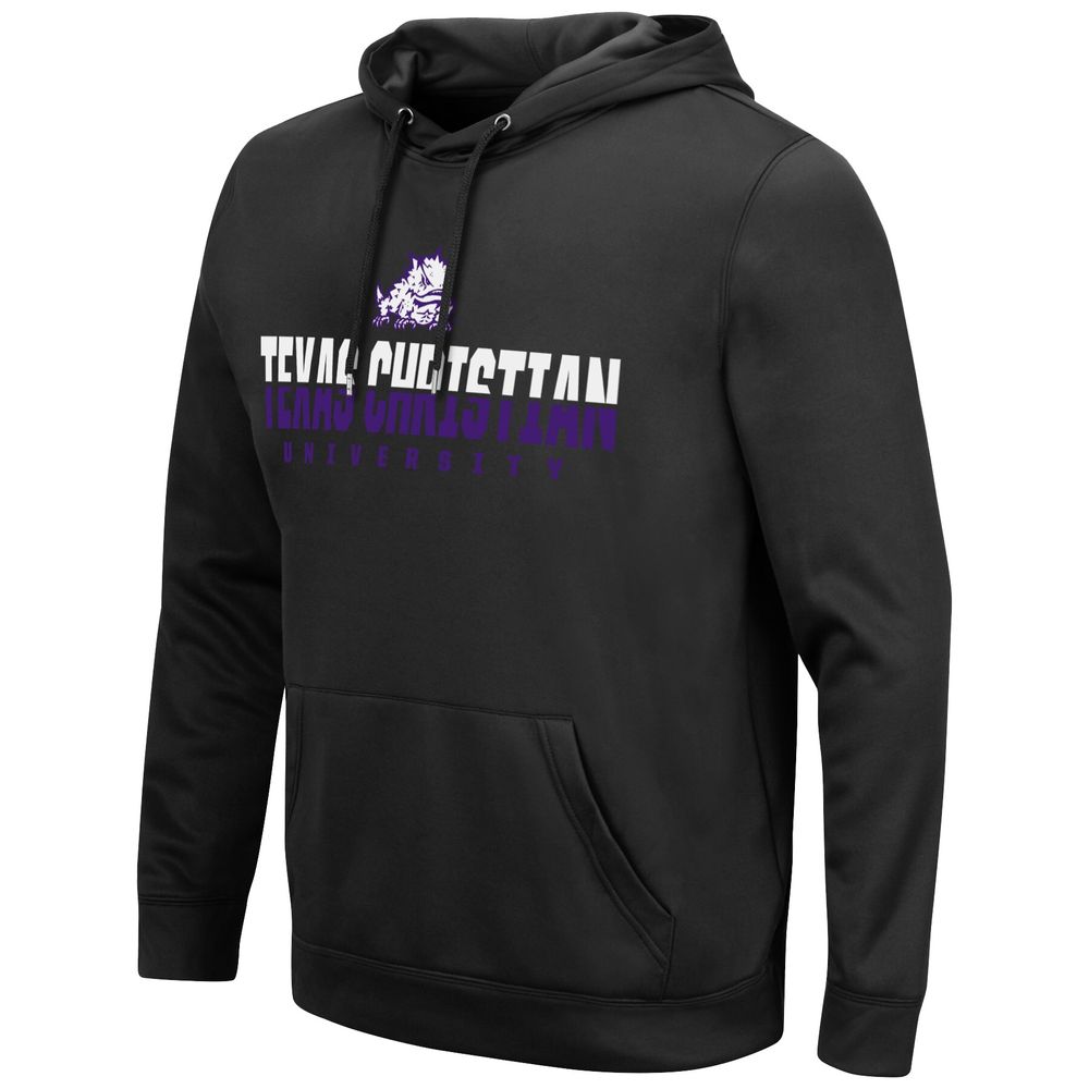 Men's Colosseum Black TCU Horned Frogs Lantern Pullover Hoodie