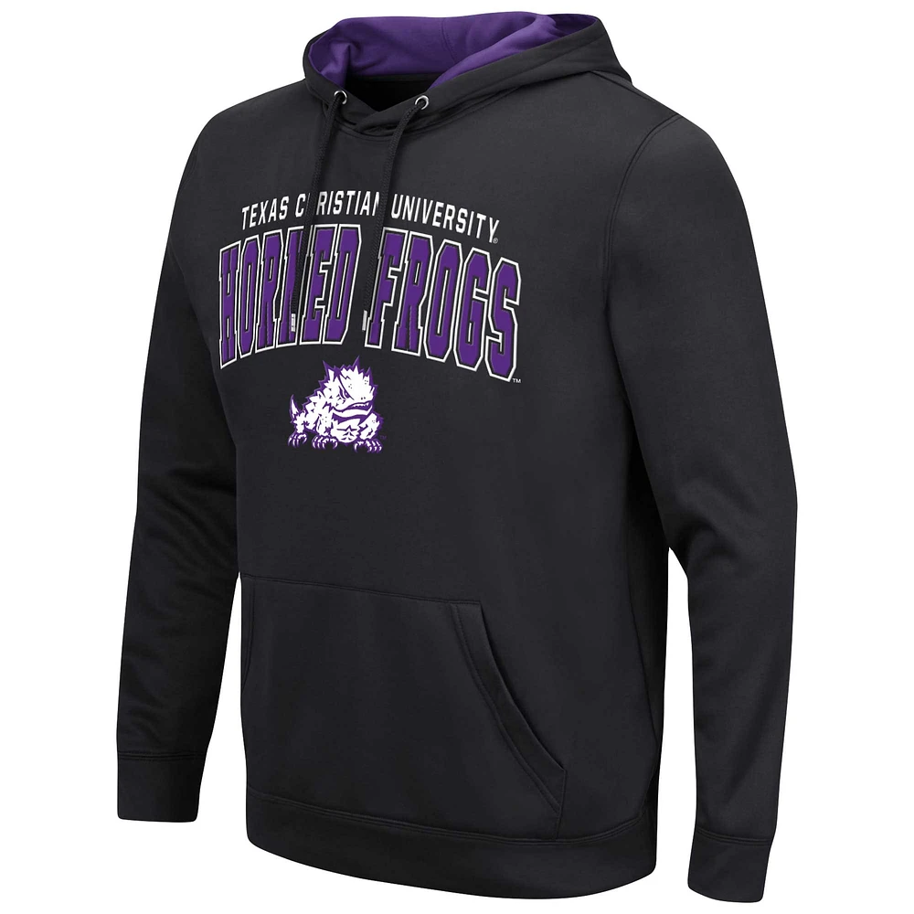 Men's Colosseum Black TCU Horned Frogs Resistance Pullover Hoodie