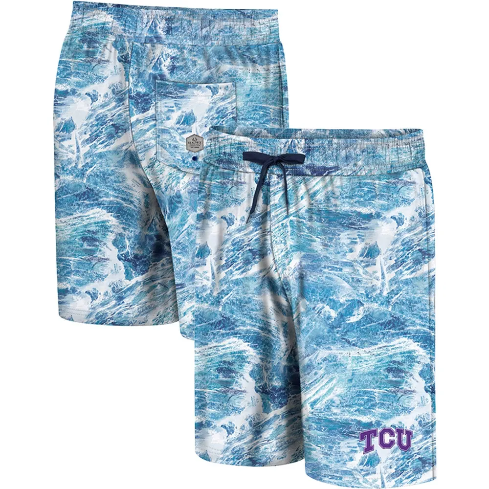 Colosseum Blue TCU Horned Frogs Realtree Aspect Ohana Short de bain pour homme