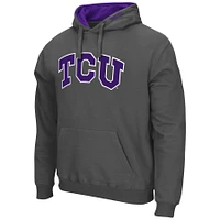 Sweat à capuche Colosseum Charcoal TCU Horned Frogs Arch & Logo 3.0 pour homme