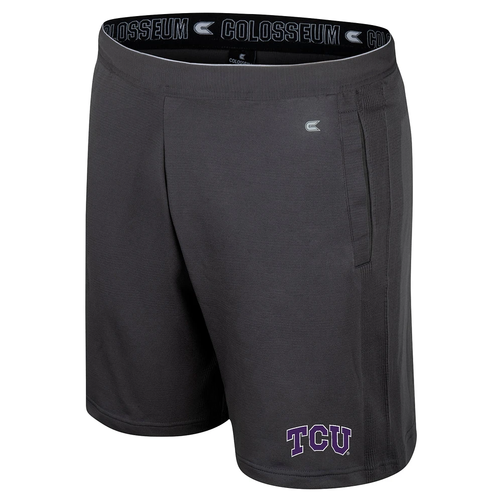 Short Forget TCU Horned Frogs pour homme en charbon Colosseum