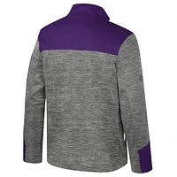 Men's Colosseum  Gray/Purple TCU Horned Frogs Guard Full-Zip Jacket