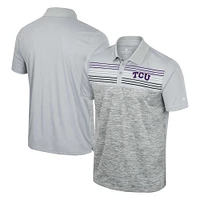 Polo cybernétique Colosseum Grey TCU Horned Frogs pour homme