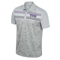 Men's Colosseum Gray TCU Horned Frogs Cybernetic Polo