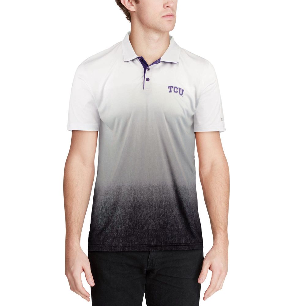 Men's Colosseum Gray TCU Horned Frogs Magic Team Logo Polo