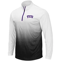 Men's Colosseum Gray TCU Horned Frogs Magic Team Logo Quarter-Zip Jacket